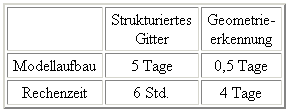 Vergleich zw. strukturiertem Gitter und automatischer Geometrieerkennung