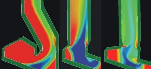 Vertikale Sauerstoffverteilungen in Abhngigkeit der Feuerraumgeometrien